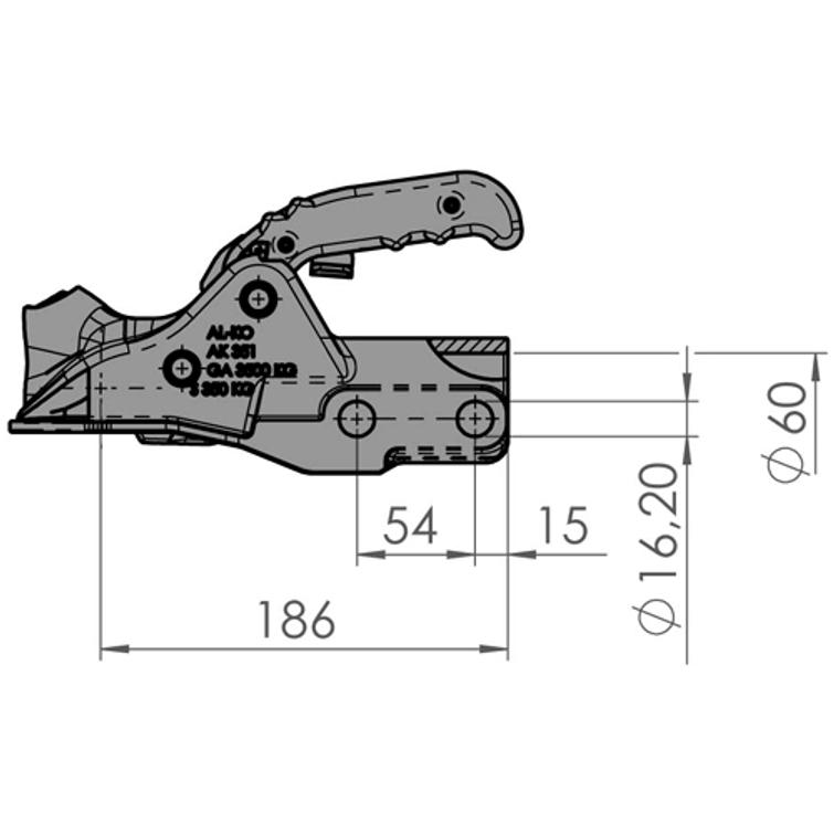KUULAKYTKIN 3500KG O60 AL-KO